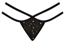 GLITZ & GLAM SPLIT CROTCH THONG BLACK 2XL-3