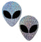 Pastease Pastease Silver Glitter Alien with Spacey Black Eyes Nipple Pasties at $7.99