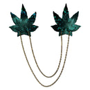 Shattered Glass Disco Ball Weed with Gold Chain Nipple Pasties from Pastease.