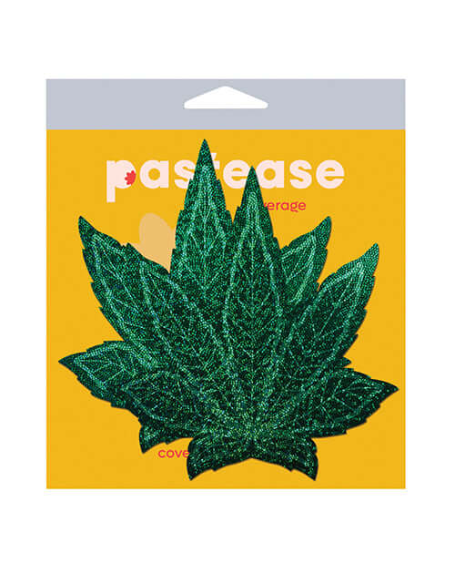PASTEASE POT LEAF GLITTER GREEN FULLER COVERAGE-0