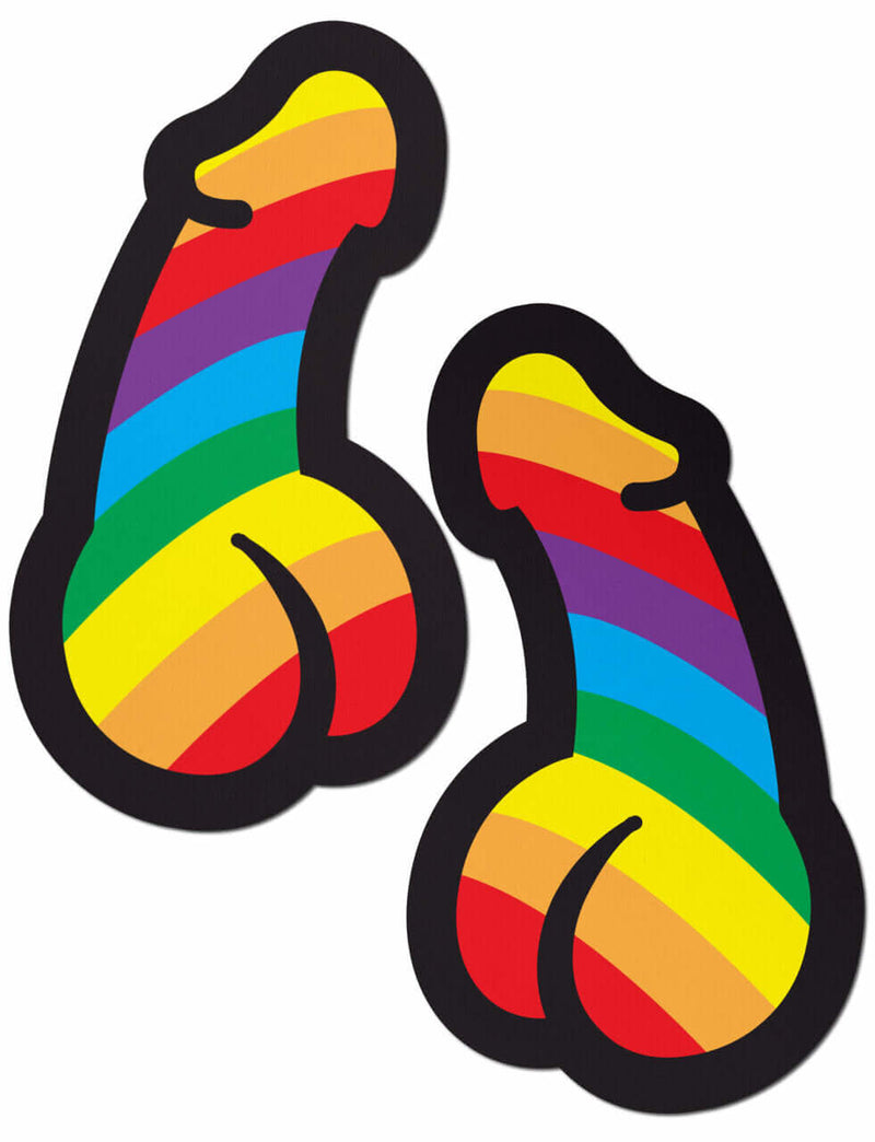 Pastease Pastease Brand Rainbow Pride Dick Nipple Pasties at $8.99