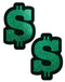 Pastease Money Green Glitter Dollar Sign Nipple Pasties at $8.99