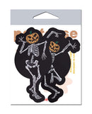 PASTEASE DANCING SKELETONS W/ PUMPKIN HEADS-0