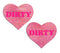 Pastease Love DIRTY Heart Nipple Pasties at $8.99