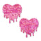 PASTEASE PINK MELTY HEART SHATTERED GLASS DISCO BALL-0