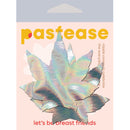 Pastease Indica Pot Leaf Silver Holographic Weed Nipple Pasties