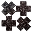PETITES PLUS X :SMALL SPARKLE BLACK PLUS NIPPLE PASTIES-0