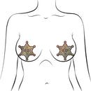 Pastease Pastease Sheriff Badge Gold Glitter Pasties at $8.99