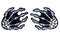 Pastease Pastease White Skeleton Hands Pasties at $7.99