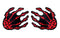 Pastease Pastease Red Skeleton Hands Pasties at $7.99