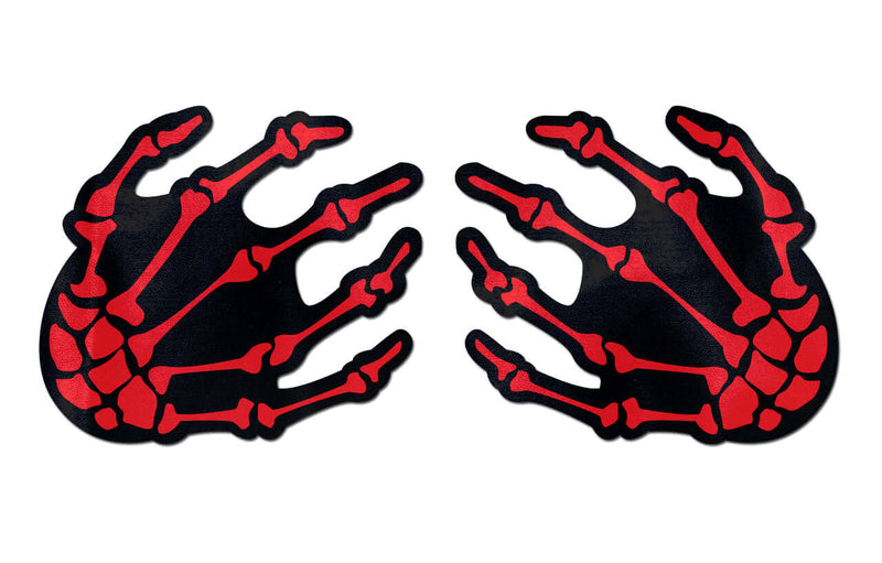 Pastease Pastease Red Skeleton Hands Pasties at $7.99