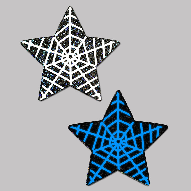 Pastease Pastease Black Glitter Star with Spider Web at $8.99