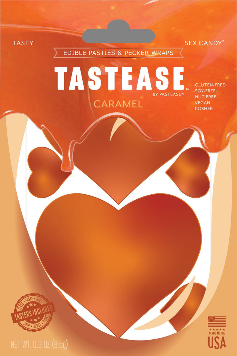 Tastease Caramel Candy Edible Nipple Pasties and Pecker Wraps Sex Candy