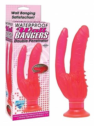 Pipedream Products Waterproof Wall Banger Double Penetrator Pink at $29.99