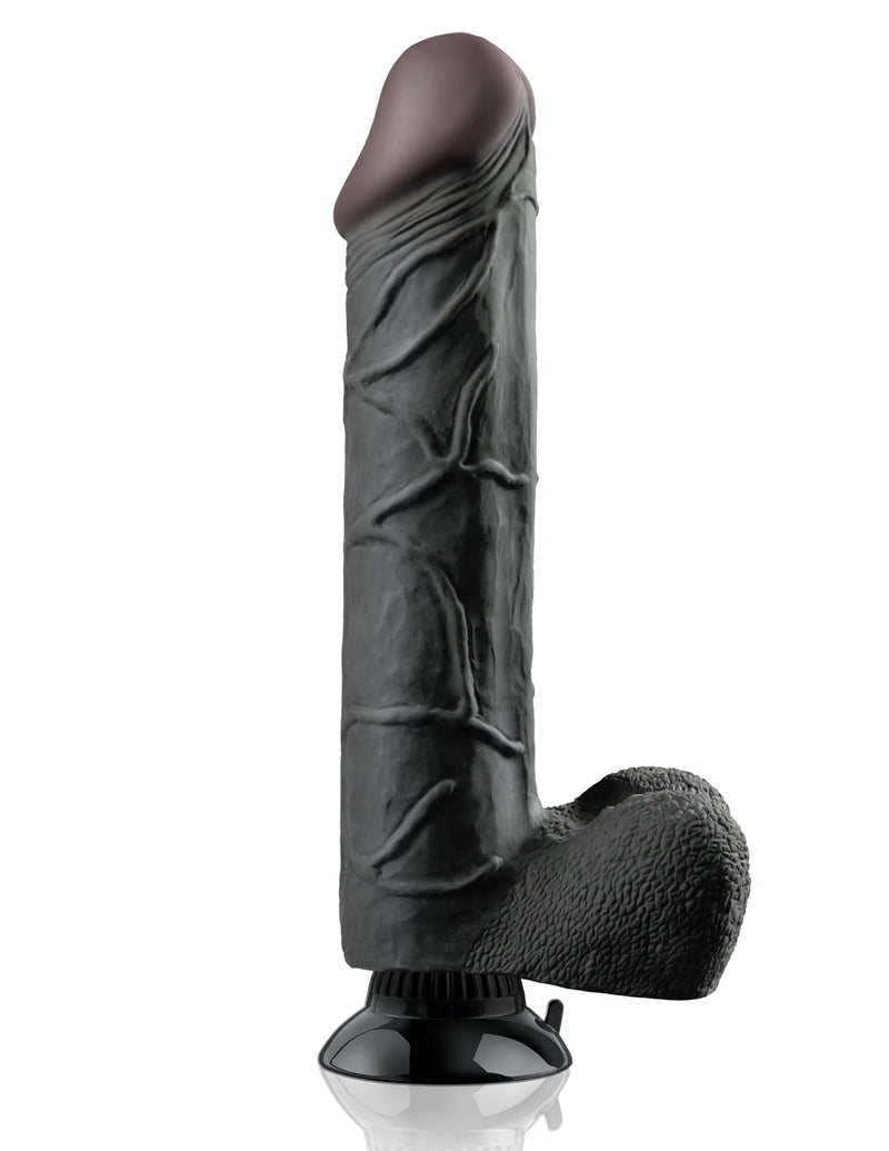 Pipedream Products Real Feel Deluxe No. 12 Black 12 inches Realistic Vibrator with Wallbanger Suction Cup Technology at $79.99