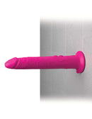 Classix Wall Banger 2.0 Dildo with powerful suction cup base attached to tiled wall