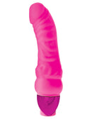 Classix Mr Right Vibrator Pink with flexible curved shaft and multi-speed dial by Pipedreams. Compact and waterproof for shower use.