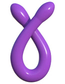 Classix Double Whammy Purple Dual Dildo by Pipedreams - flexible double-ended dildo for double pleasure, 17.25 inches long and 1.25 inches thick