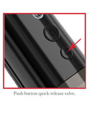 Close-up of Classix Auto Vac Power Pump with push button quick-release valve for easy control.