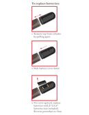 Instructions for replacing batteries in Classix Auto Vac Power Pump with 2 AAA batteries, including steps to remove, slide, and replace the cover.