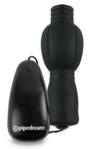 Fetish Fantasy Series Vibrating Head Teazer Black with remote control, lifelike sleeve for enhanced sensations