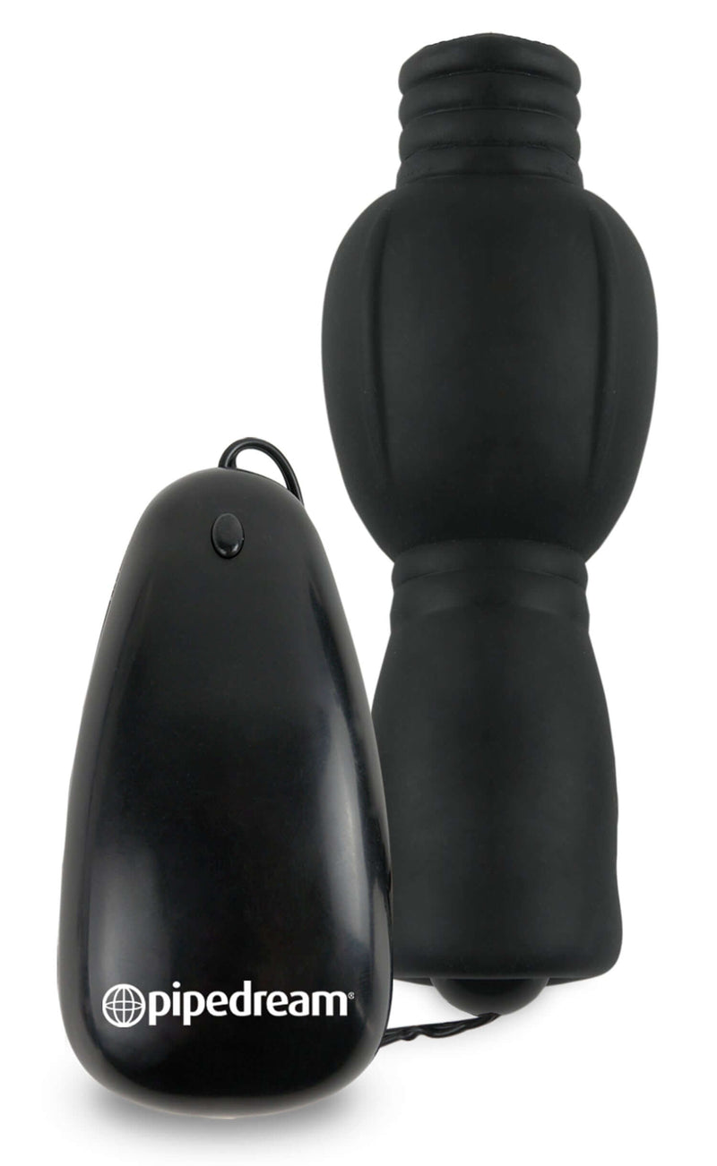 Fetish Fantasy Series Vibrating Head Teazer Black with remote control, lifelike sleeve for enhanced sensations