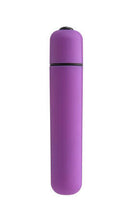 Purple Neon Luv Touch Bullet XL Vibrator with super-soft material and one-touch control for silent vibrations. Suitable for shower or hot tub use.