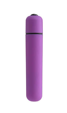 Purple Neon Luv Touch Bullet XL Vibrator with super-soft material and one-touch control for silent vibrations. Suitable for shower or hot tub use.