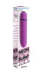 Neon Luv Touch Bullet XL Vibrator in purple packaging with waterproof feature.