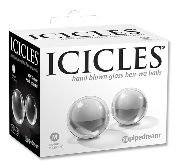Pipedream Products Icicles Hand Blow Glass Ben Wa Balls No.42. Medium at $23.99