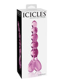 Pipedream Icicles No. 43 Glass Probe in packaging – Hand-crafted, non-vibrating massager for elegant pleasure and luxury sensuality.