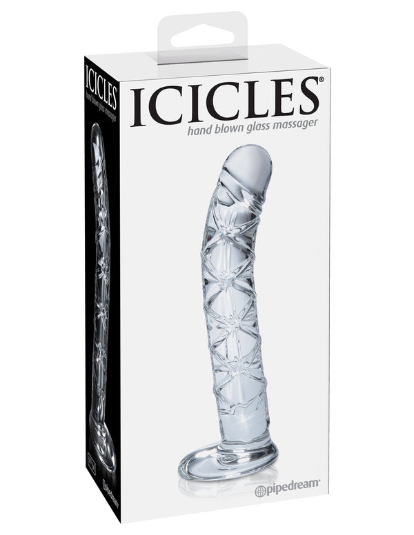 Pipedream Products Icicles # 60 Hand Blown Glass Clear Massager at $34.99