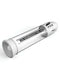 Max Boost Pro Flow White Clear Rechargeable Power Pump with IPX6 waterproof rating for automatic suction and stronger erections.