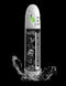 Max Boost Pro Flow White Clear Rechargeable Power Pump with splashing water in black background