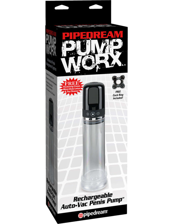 Pipedream Products Pump Worx Rechargeable 3 Speed Auto Vac Penis Pump Black at $98.99