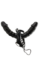 Pipedream Products Fetish Fantasy Series Vibrating Double Delight Strap On Black at $69.99