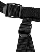 Durable black Nylon straps and secure buckle of Fetish Fantasy Series Beginner's Harness by Pipedream Products.