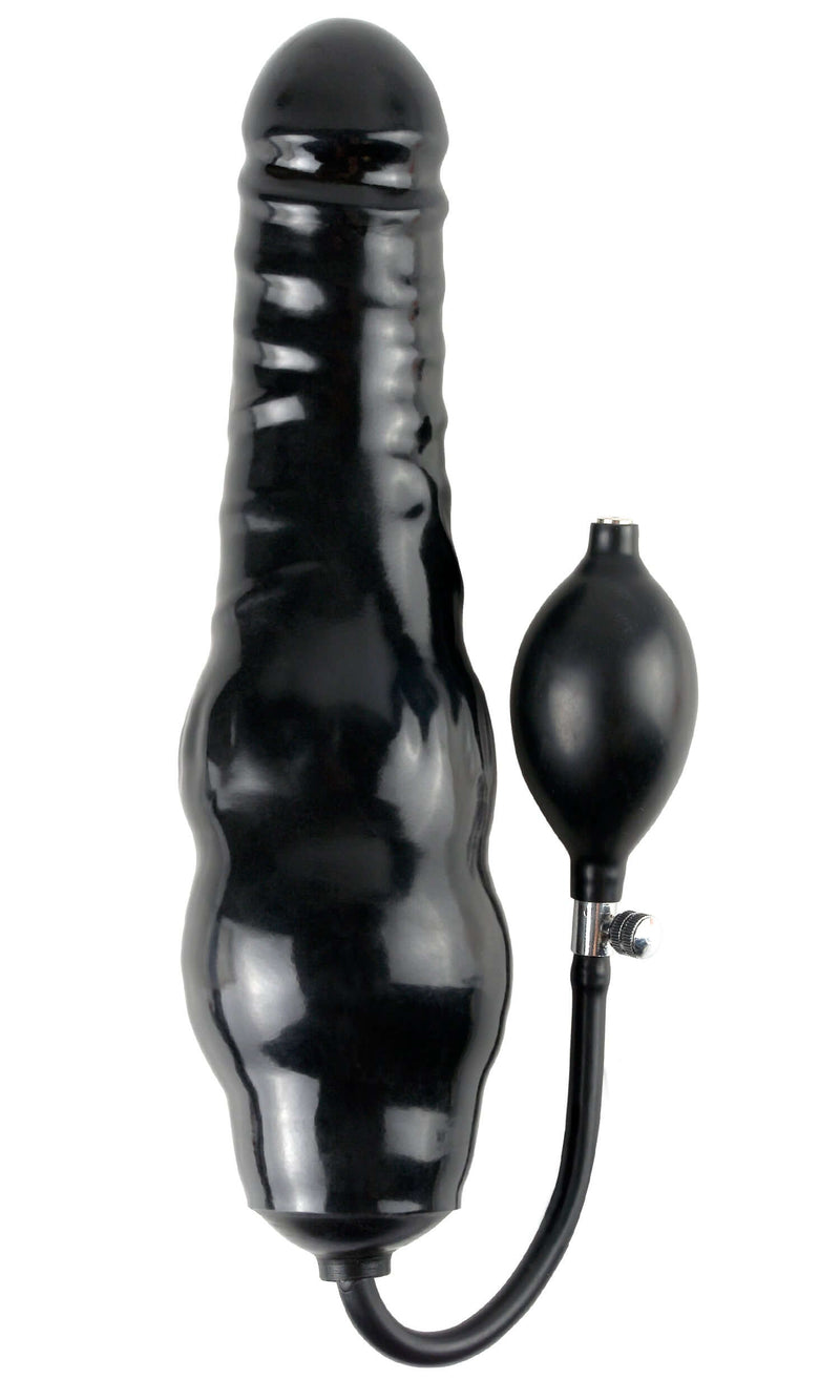 Fetish Fantasy Extreme Inflatable Ass Blaster Black with pump ball for anal dilation.