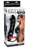 Fetish Fantasy Extreme Inflatable Ass Blaster Black packaging featuring detailed pump-up vinyl dildo.