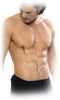 Man using Fetish Fantasy Shock Therapy Electric Nipple Clamps for electro-sex stimulation with visible wires connected to his nipples