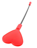 Silicone Heart Flapper riding crop paddle from Pipedream Products for fetish fantasies, shaped like a red heart, adding excitement to intimacy