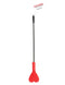 Silicone Heart Flapper red heart-shaped riding crop paddle for fetish fantasies by Pipedream Products.