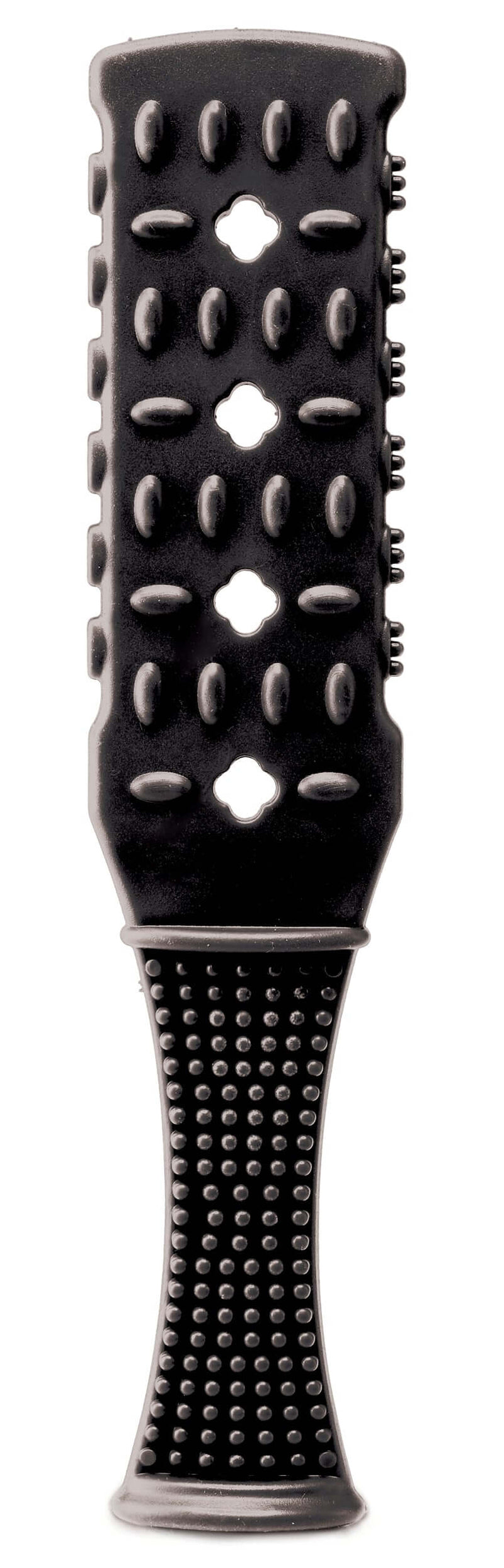 Fetish Fantasy Rubber Paddle for BDSM, textured with raised nodules and a non-slip handle for gripping, by Pipedream Products.