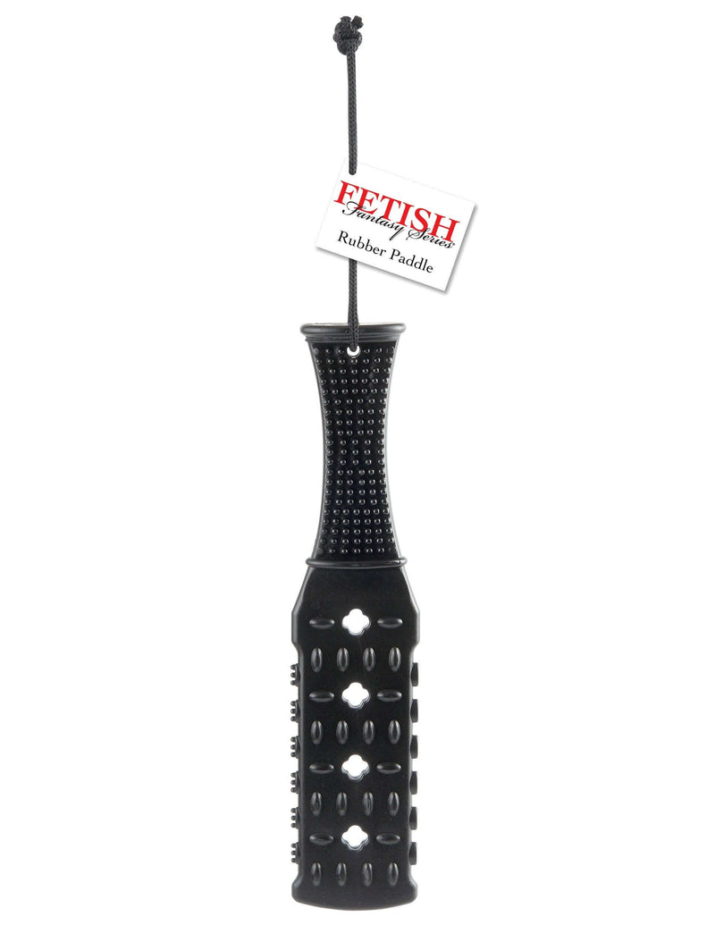 Fetish Fantasy Rubber Paddle by Pipedream Products with textured grip and perforated design for BDSM play