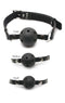 Fetish Fantasy Series Ball Gag Training System with adjustable leather straps and three gag sizes (large, medium, small)