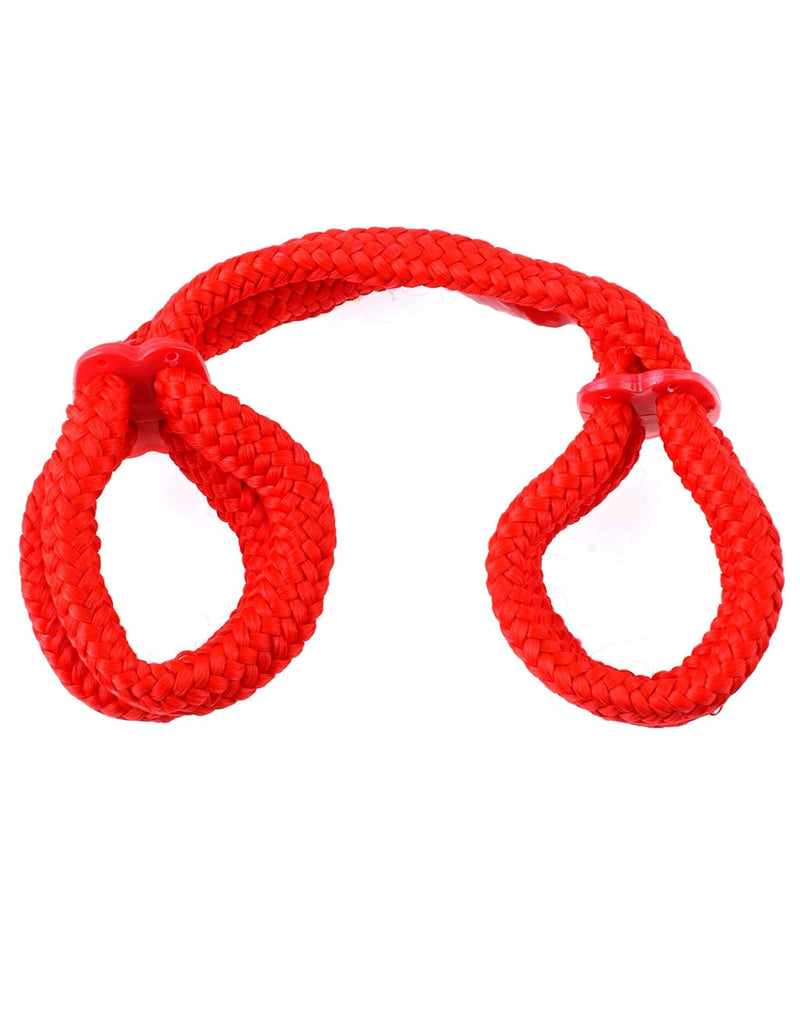 Fetish Fantasy Silk Rope Love Cuffs in Red for Japanese Bondage Beginners