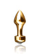 Fetish Fantasy Gold Mini Luv Plug Gold with sleek, tapered tip and crystal adorned base for beginners and temperature play.