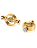 Fetish Fantasy Gold Magnetic Nipple Clamps - High-Quality Luxurious Metal Clamps with Sleek, Hygienic Nonporous Finish