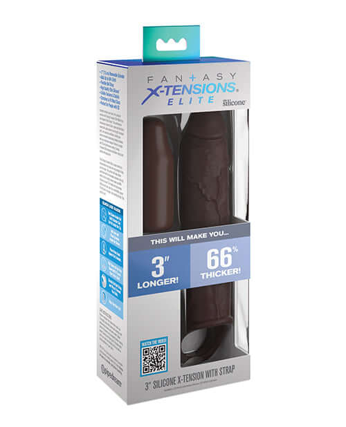 Fantasy X-Tensions Elite 7-Inch Extension with Strap in packaging by Pipedream Products