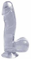 Basix Rubber Works 6.5" Ballsy Dong with suction cup base, phthalates free, latex free, perfect size dildo for pleasure, flexible and pliable